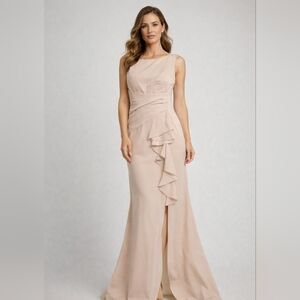 Wear Your Love NWT Beige Sleeveless Maxi Dress Wedding Bride Formal Neutral Sz S